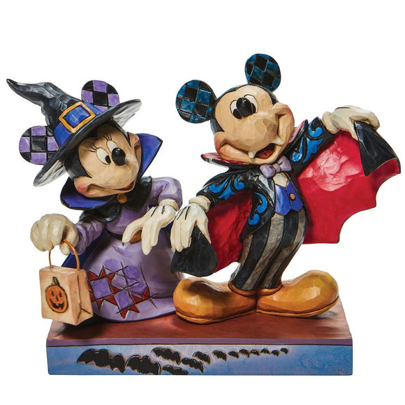 Minnie Witch with Vampire Mickey Disney Traditions Jim Shore