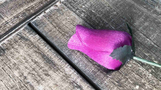 Violet Wooden Rosebud (price per stem)