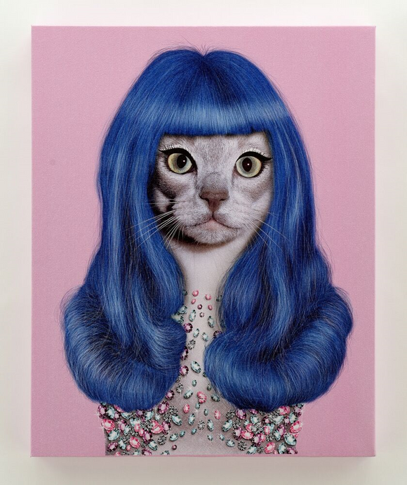Gurl Kitty Cat Pets Rock Giclee Canvas Wall Art