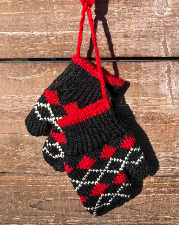 Knitted Mitten Ornament - 4 Styles