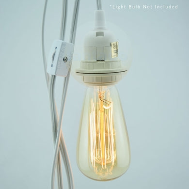White Single Socket Pendant Light Lamp Cord for Star Lanterns