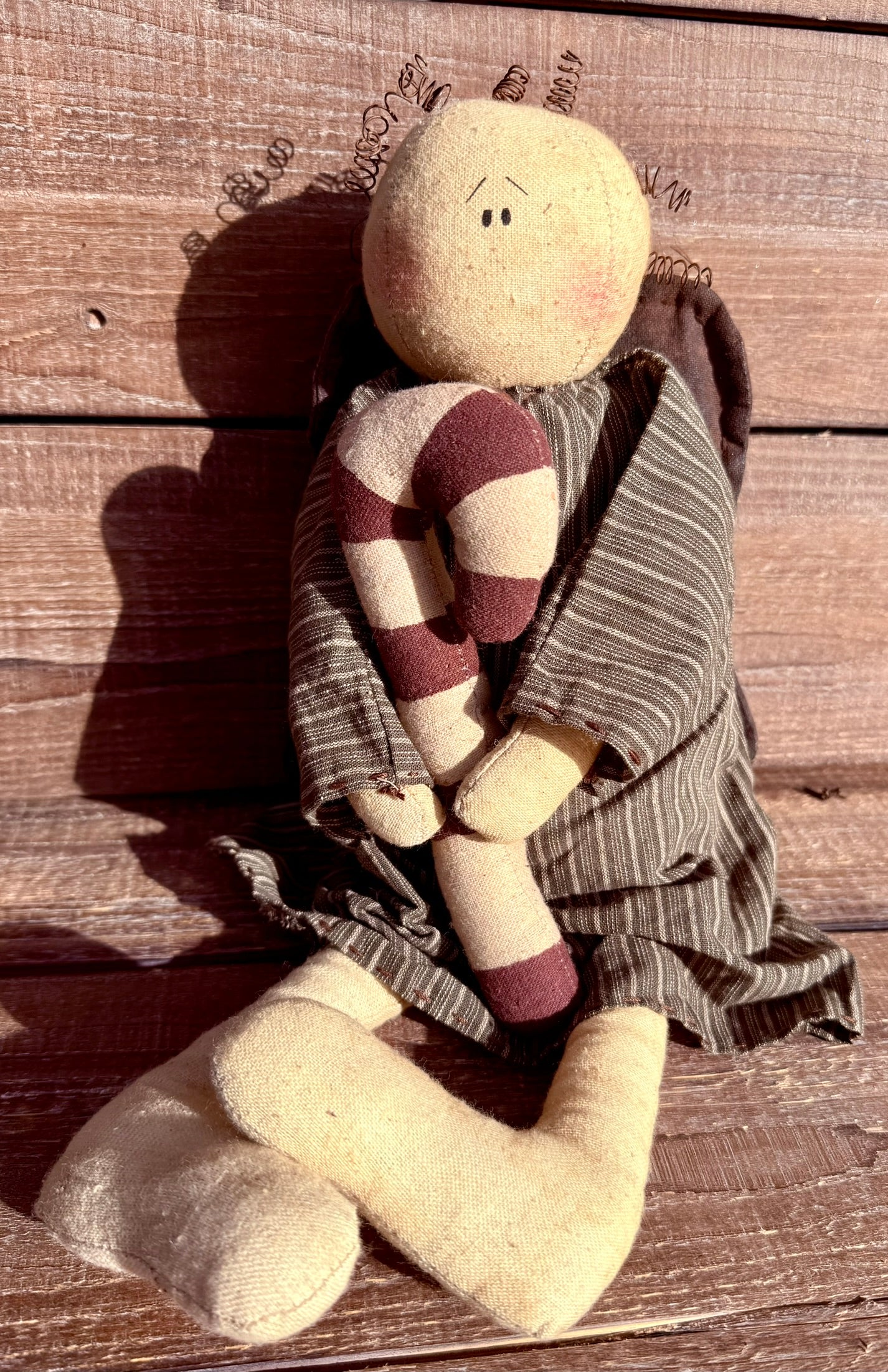 Sitting Plush Homespun Angel - 3 Styles